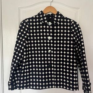 Talbots Navy Polka Dot Blazer “The Jackie Fit”